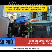 Bán nhà Độc Lập q.Tân Phú 78m², 2TẦNG, 7.19Tỷ - GẦN NGÃ TƯ TÂN SƠN NHÌ